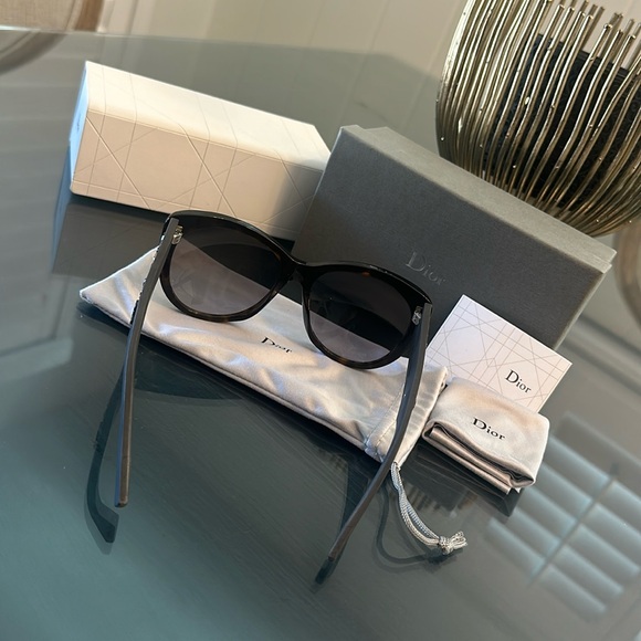 Christian Dior DiorInedite BOJEU 56-17-145mm Havana Rectangular Sunglasses - Picture 5 of 12